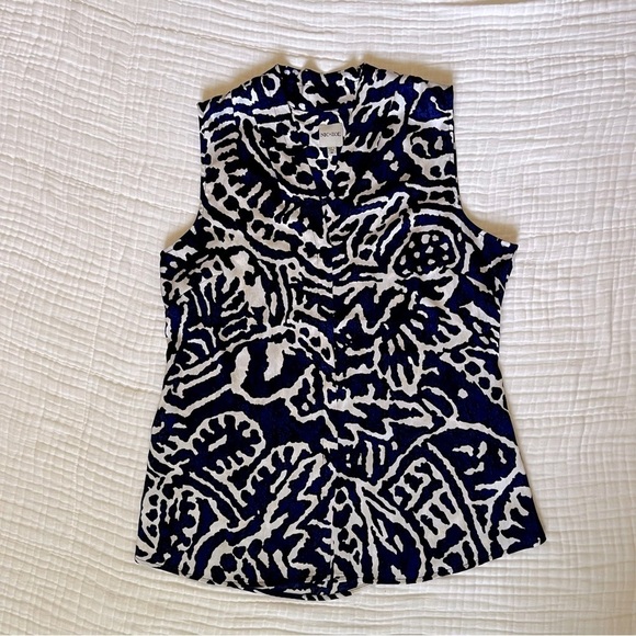 NIC+ZOE Tops - NIC+ZOE Indigo Stamp Tank